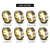 font options for inside engraving on gold & silver apple rings