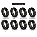 font options for inside engraving on black arborist climber tree rings