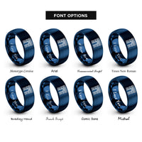 font options for inside engraving on blue arc de triomphe rings