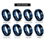 font options for inside engraving on blue arc de triomphe rings