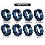 font options for inside engraving on blue arc de triomphe rings