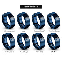 font options for inside engraving on blue arc de triomphe rings