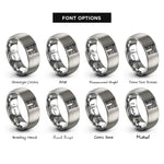 font options for inside engraving on grey arc de triomphe rings