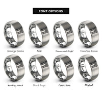 font options for inside engraving on grey arc de triomphe rings