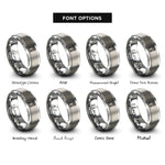 font options for inside engraving on grey arc de triomphe rings