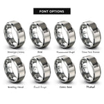 font options for inside engraving on grey arc de triomphe rings