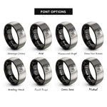 font options for inside engraving on black & grey arcade joystick rings