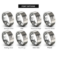 font options for inside engraving on gray arcade joystick rings