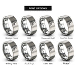 font options for inside engraving on grey arcade joystick rings