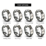 font options for inside engraving on grey arcade joystick rings