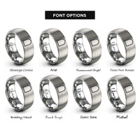 font options for inside engraving on grey arch double line rings