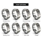 font options for inside engraving on gray archangel cassiel rings