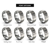 font options for inside engraving on gray archangel cassiel rings