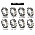 font options for inside engraving on gray archangel michael sword rings
