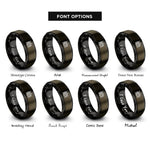 font options for inside engraving on gunmetal & black archangel samael spear rings