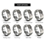 font options for inside engraving on gray archangel zadkiel dagger rings