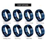 font options for inside engraving on blue argentina rings