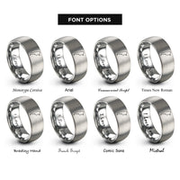 font options for inside engraving on silver argentina rings