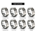 font options for inside engraving on grey aries rings