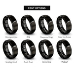 font options for inside engraving on black arrow fletching nock rings