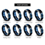 font options for inside engraving on blue & grey artificial horizon rings