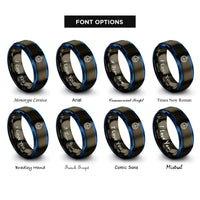font options for inside engraving on gunmetal & blue artificial horizon rings