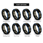 font options for inside engraving on gunmetal & blue asia rings