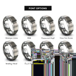 font options for inside engraving on silver asia stamp rings