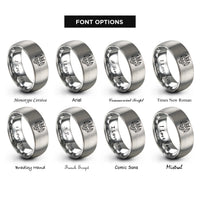 font options for inside engraving on grey asmodeus rings