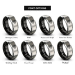 font options for inside engraving on black & gray astaroth rings