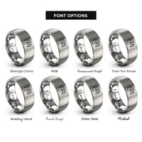 font options for inside engraving on silver astaroth rings