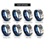 font options for inside engraving on blue & gray astrolabe rings