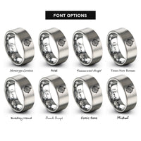 font options for inside engraving on gray astrolabe rings