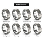 font options for inside engraving on gray atc radar screen rings