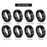font options for inside engraving on gunmetal & blue atp molecule rings