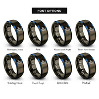 font options for inside engraving on gunmetal & blue atp molecule rings