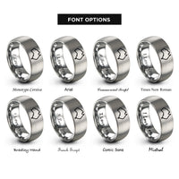 font options for inside engraving on grey au rings