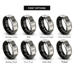 font options for inside engraving on black & gray audio mixer faders rings