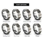 font options for inside engraving on gray audio mixer faders rings