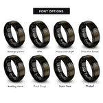 font options for inside engraving on gunmetal & black audio mixer faders rings