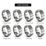 font options for inside engraving on gray auger bit rings