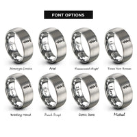 font options for inside engraving on gray auger bit rings