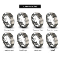 font options for inside engraving on gray australia rings
