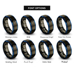 font options for inside engraving on gunmetal & blue australia rings