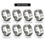font options for inside engraving on grey avalanche shovel rings