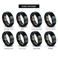 font options for inside engraving on gunmetal & blue azimuth pointer rings