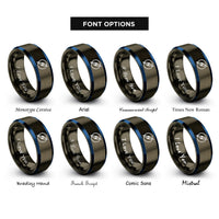 font options for inside engraving on gunmetal & blue azimuth pointer rings