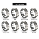 font options for inside engraving on gray azoth rings