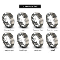 font options for inside engraving on silver azoth rings
