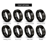 font options for inside engraving on black aztec serpent rings